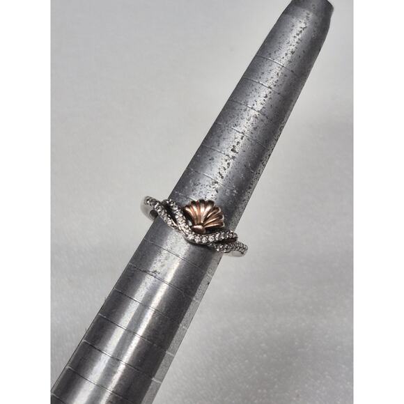 sterling silver seashell ring Size 5 - Picture 1 of 5